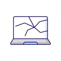 broken laptop screen icon